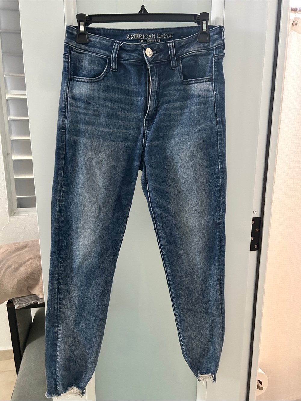 American Eagle Outfitters Dark Blue Ankle Skinny Jeans